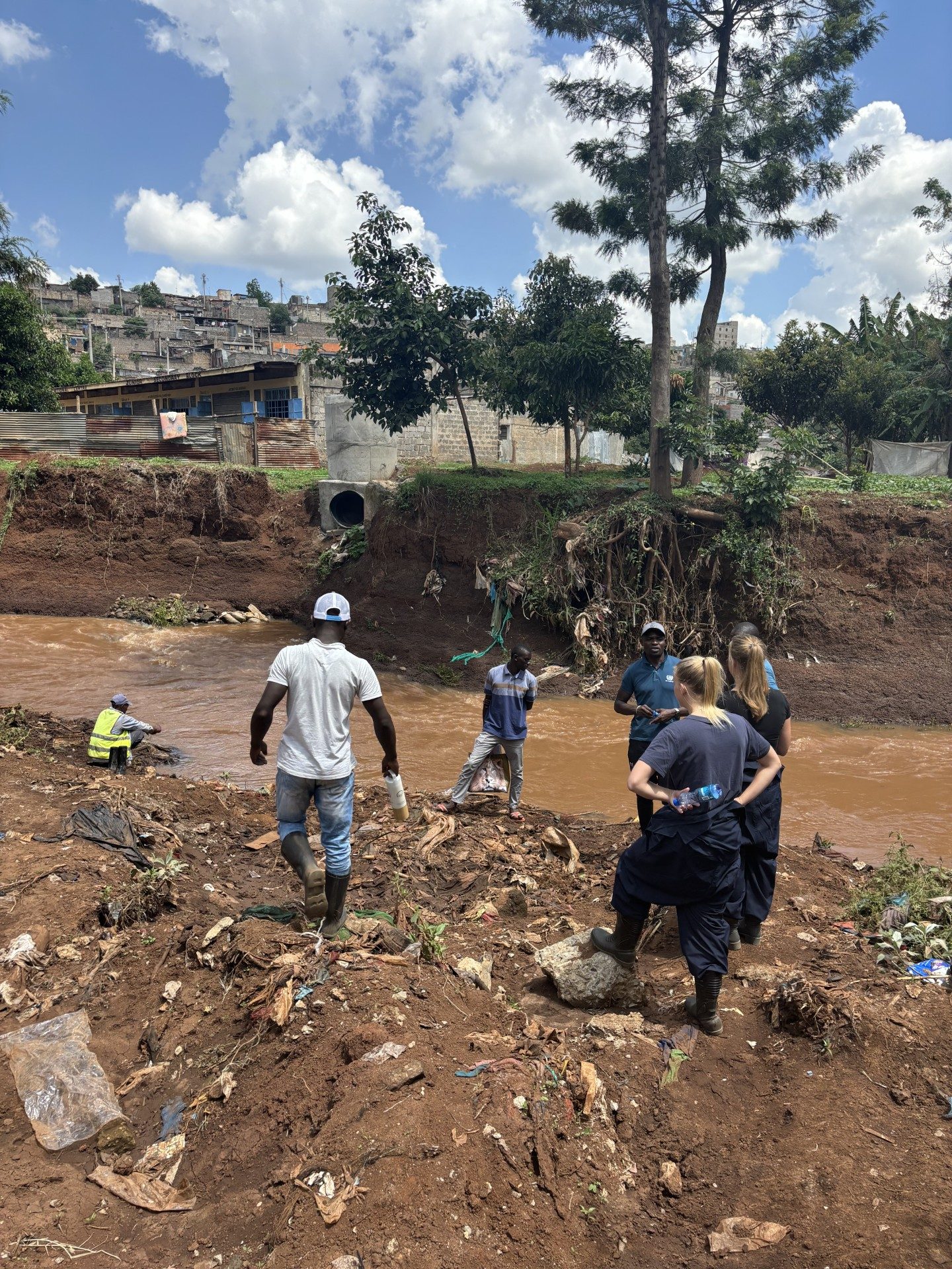 Fieldwork along the Nairobi River