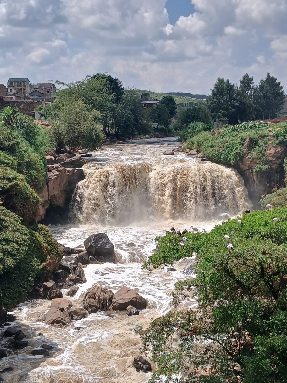 The cleaned waterfall on the Nairobi River